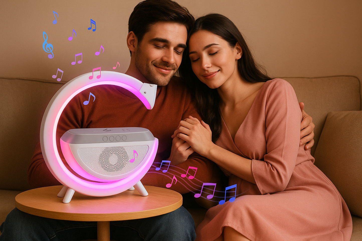 "Lámpara Mesa Inteligente con Carga Inalámbrica y Bluetooth Chile"💡🎶