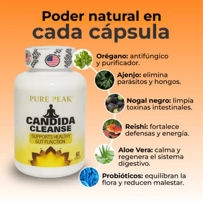 💊 Desintoxica tu cuerpo y renueva tu energía con Candida Cleanse 60 Capsulas