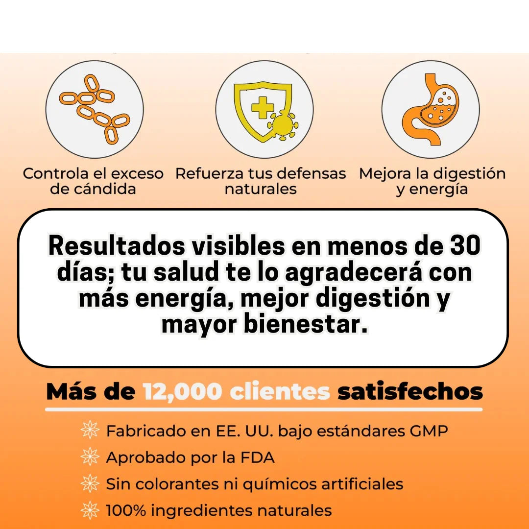 💊 Desintoxica tu cuerpo y renueva tu energía con Candida Cleanse 60 Capsulas