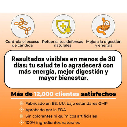 💊 Desintoxica tu cuerpo y renueva tu energía con Candida Cleanse 60 Capsulas