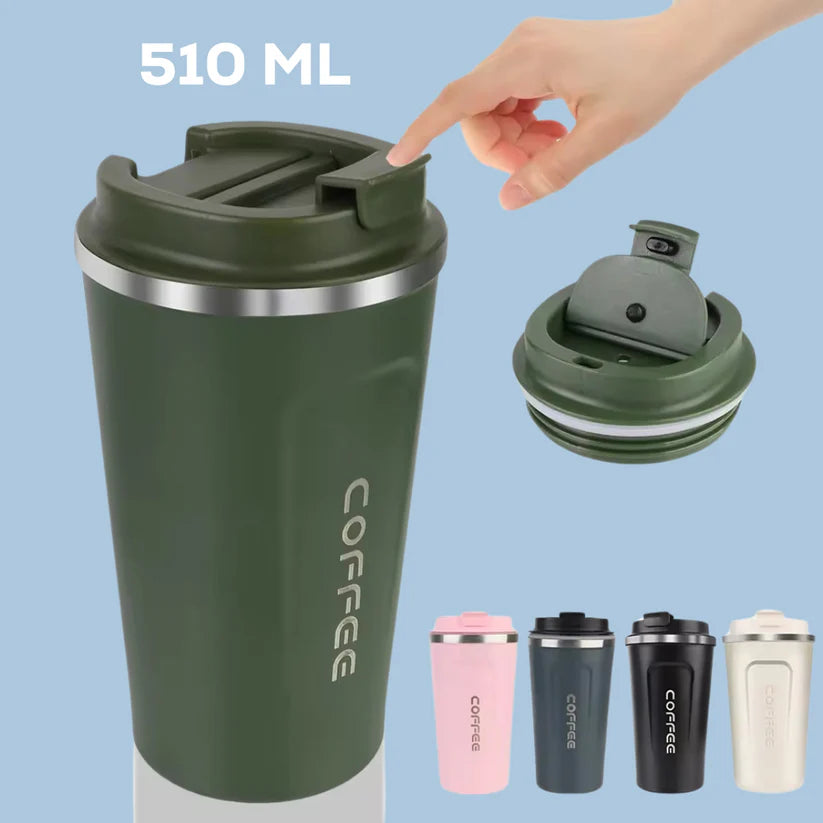 Vaso Térmico Acero Inoxidable 510ml - Mantiene Calor 6 Horas | SensuFit