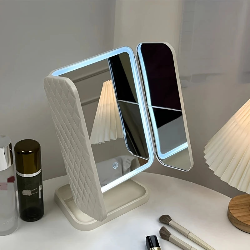 ✨ Espejo de Maquillaje LED Plegable ✨