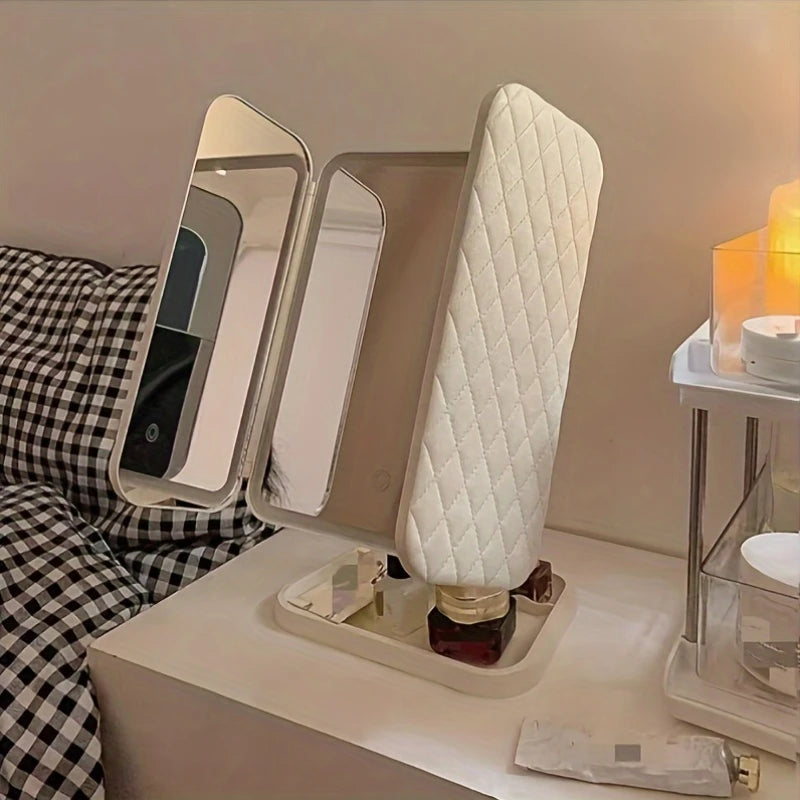 ✨ Espejo de Maquillaje LED Plegable ✨