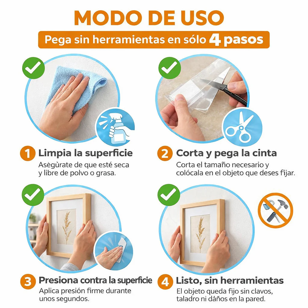 ✨ Cinta Nano La Solución para Fijar Sin Dañar  3X1 ✨