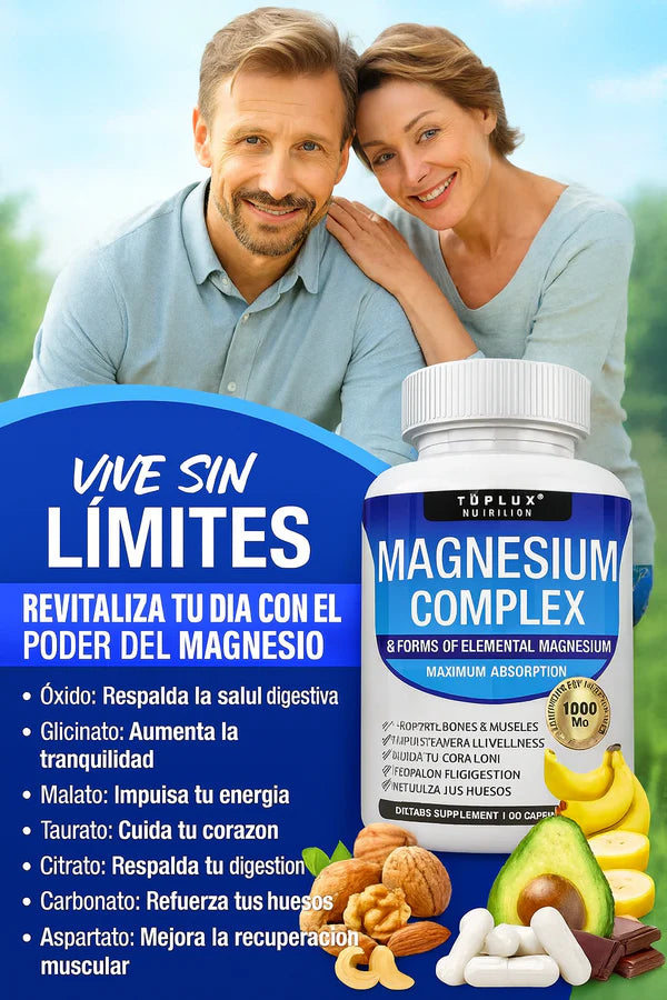 ✨ Magnesio Complex 1000MG Desinflama, Refuerza y Aumenta tu Sistema. 60cps