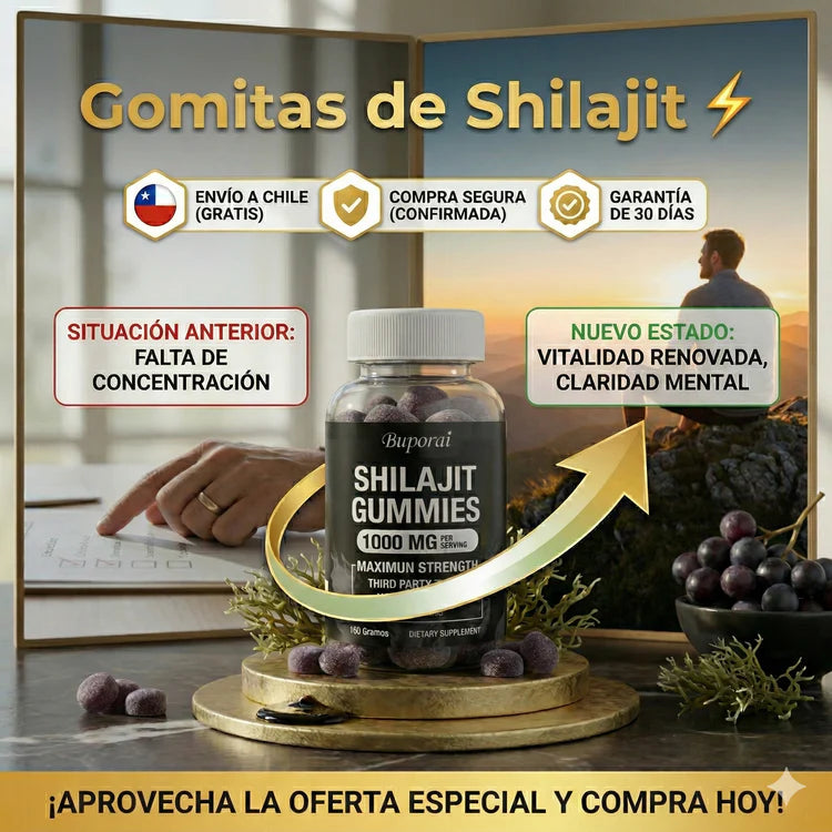 ⚡ Gomitas Shilajit - Energía Natural que Impulsa Tu Día 💪