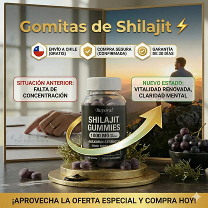⚡ Gomitas Shilajit - Energía Natural que Impulsa Tu Día 💪