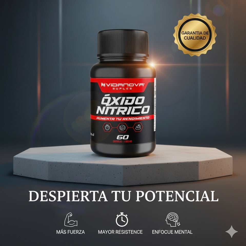 Óxido Nítrico I Potencia Tu Rendimiento - Vive sin Limites. 60 capsulas