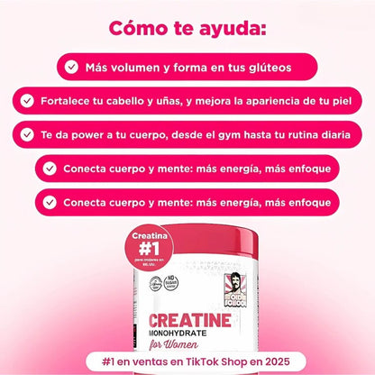 🌟Creatina Monohidratada | Rendimiento + Recuperación + Tonificación 240gr🌟