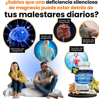 ✨8 tipos de magnesio en 1 fórmula Magnesio Complex 600MG