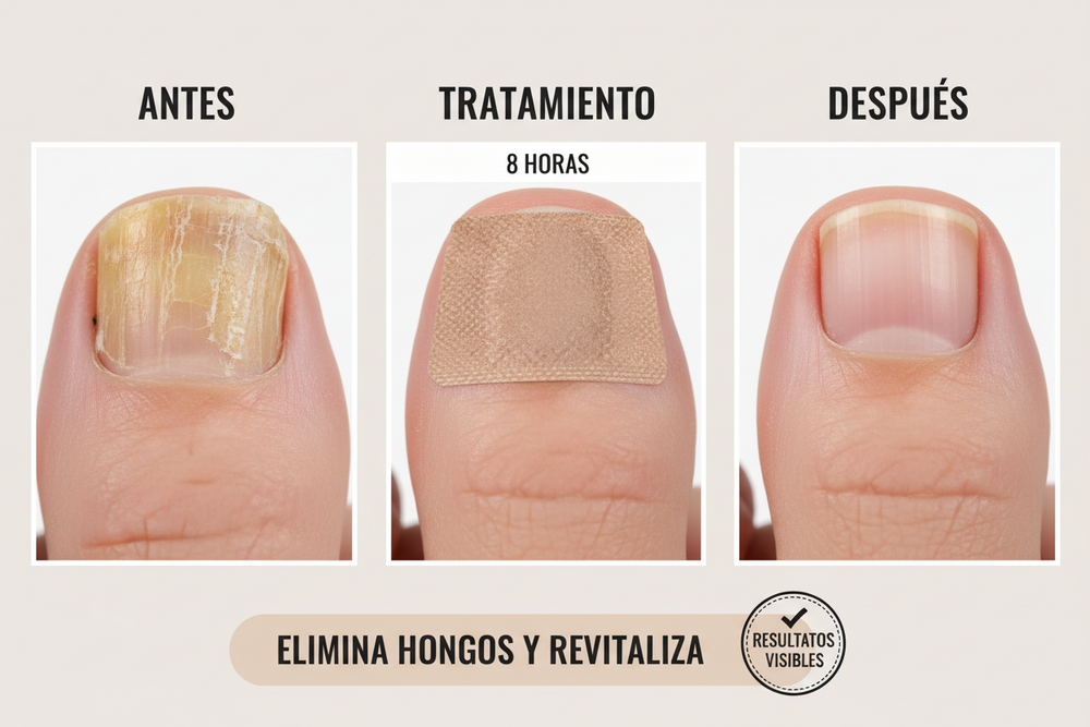 Antes y Después con Parche Antihongos