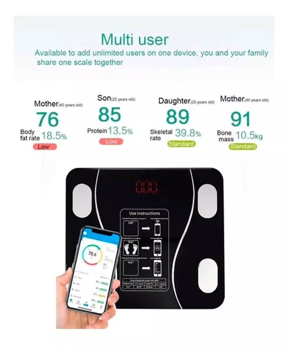 ⚖️ Balanza Digital Inteligente Bluetooth