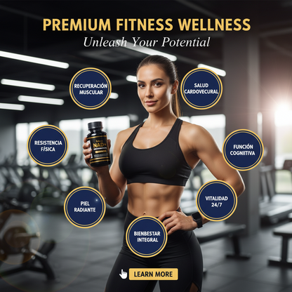 NAD+ Resveratrol - Energía Celular, Piel Radiante y Vitalidad Renovada | 60 Cápsulas