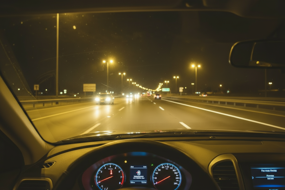 Conducción nocturna con lentes HD Vision