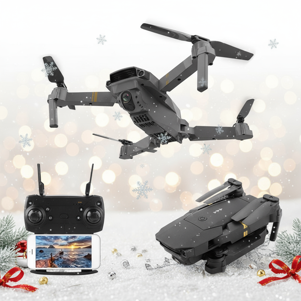 Dron 4K vista dinámica navideña