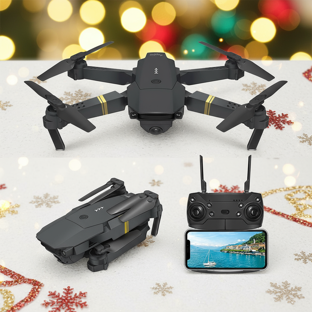 Dron 4K vista superior navideña