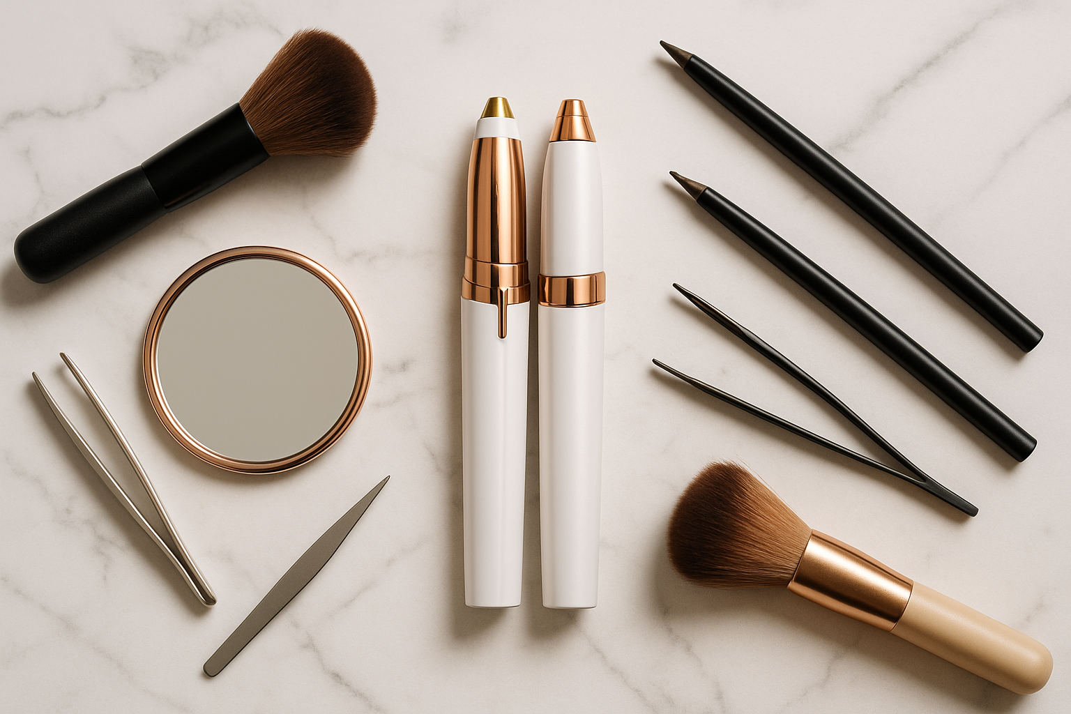 Flat lay belleza