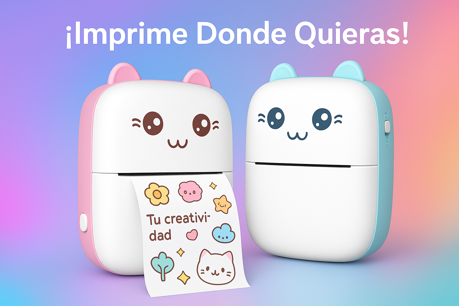 Imágenes de marketing para mini impresora térmica