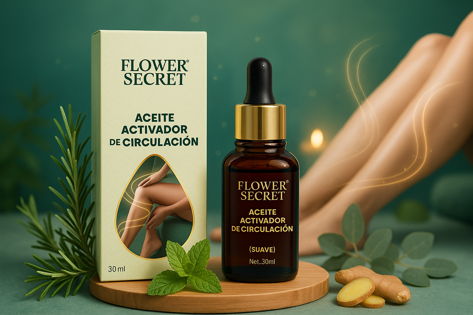 Imagen promocional del aceite de masaje