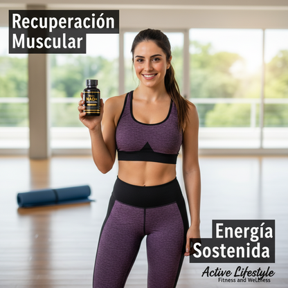 NAD+ Resveratrol - Energía Celular, Piel Radiante y Vitalidad Renovada | 60 Cápsulas