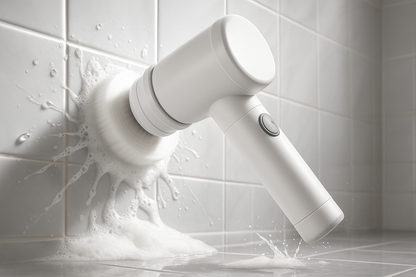 Producto en acción en baño