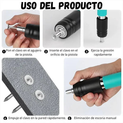 PISTOLA DE CLAVOS PORTATIL + 💥100 CLAVOS DE REGALO💥